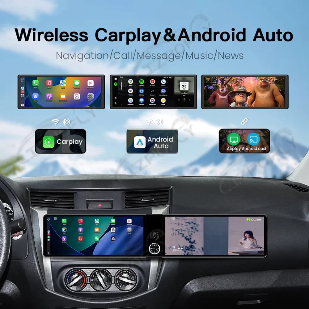 Lizpofly Dual 12.3" Touch Screen Carplay Car Radio For Nissan Navara 1998-2022 Android 13 GPS Navigation Car Multimedia Player