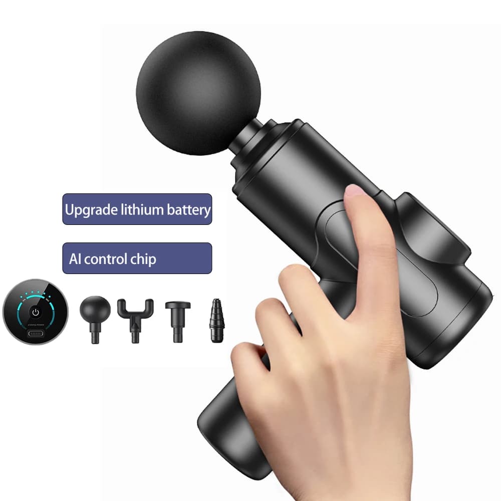 New Massage Gun 2026 to Deeply relieve Muscular Pain, Fitness and Relaxing Equipment, Touch LED Screen, 6 Massage heads, Gift