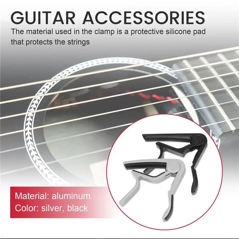[NUOVO!ABKG】 2 Capo Kapo per chitarra, per chitarra acustica, elettrica, ukulele, banjo, chitarra folk, strumento per basso elettrico