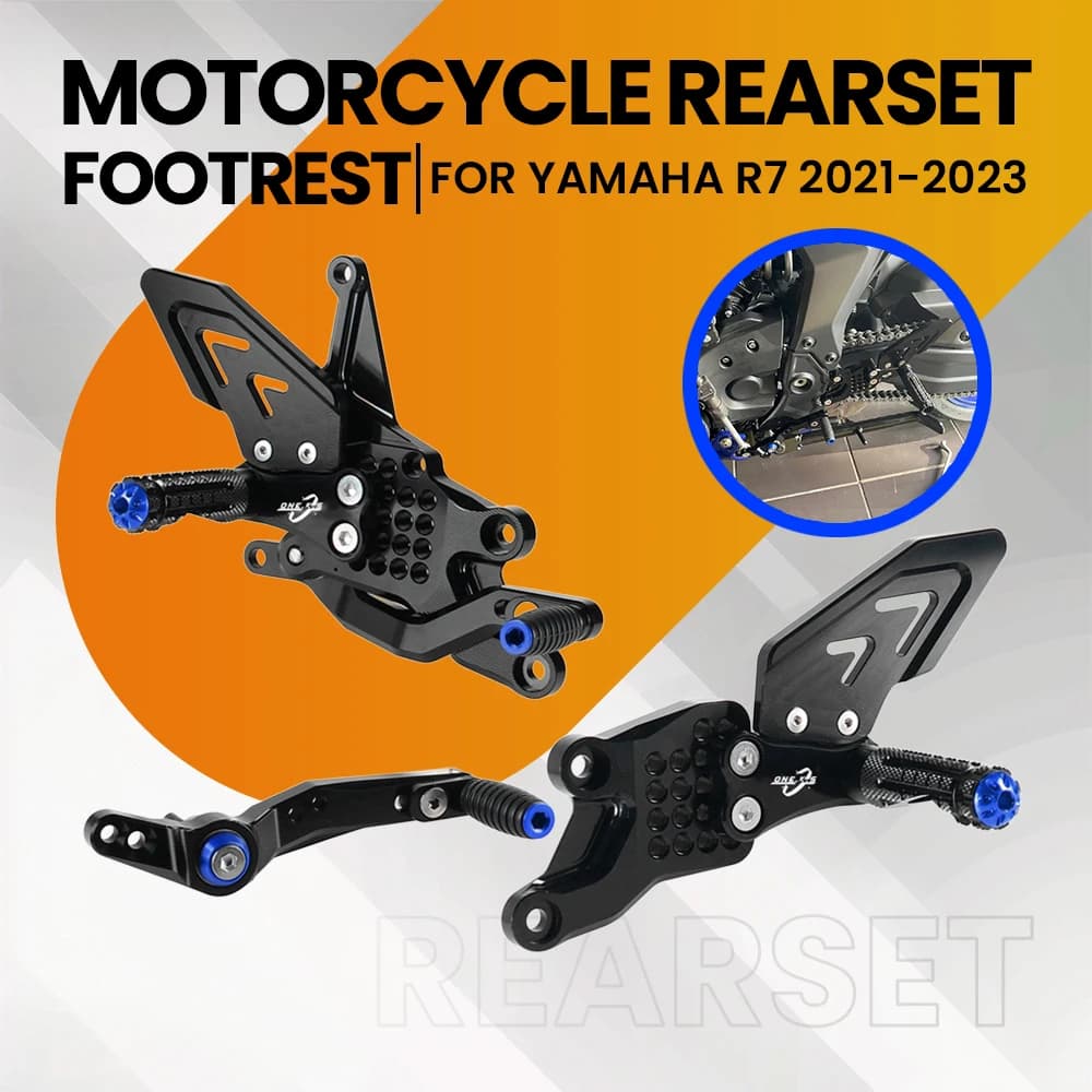Moto poggiapiedi pedana pedale pedana Rearset Pedane PER YAMAHA R7 2021-2022-2023-2024-2025 Pedale anteriore