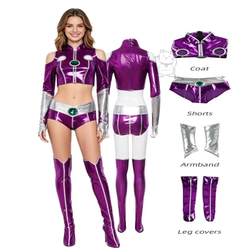 Anime TTItan Interstellar Cosplay Set Sexy Halloween Tight Coat Crow Party Dress Up Carnival Easter New
