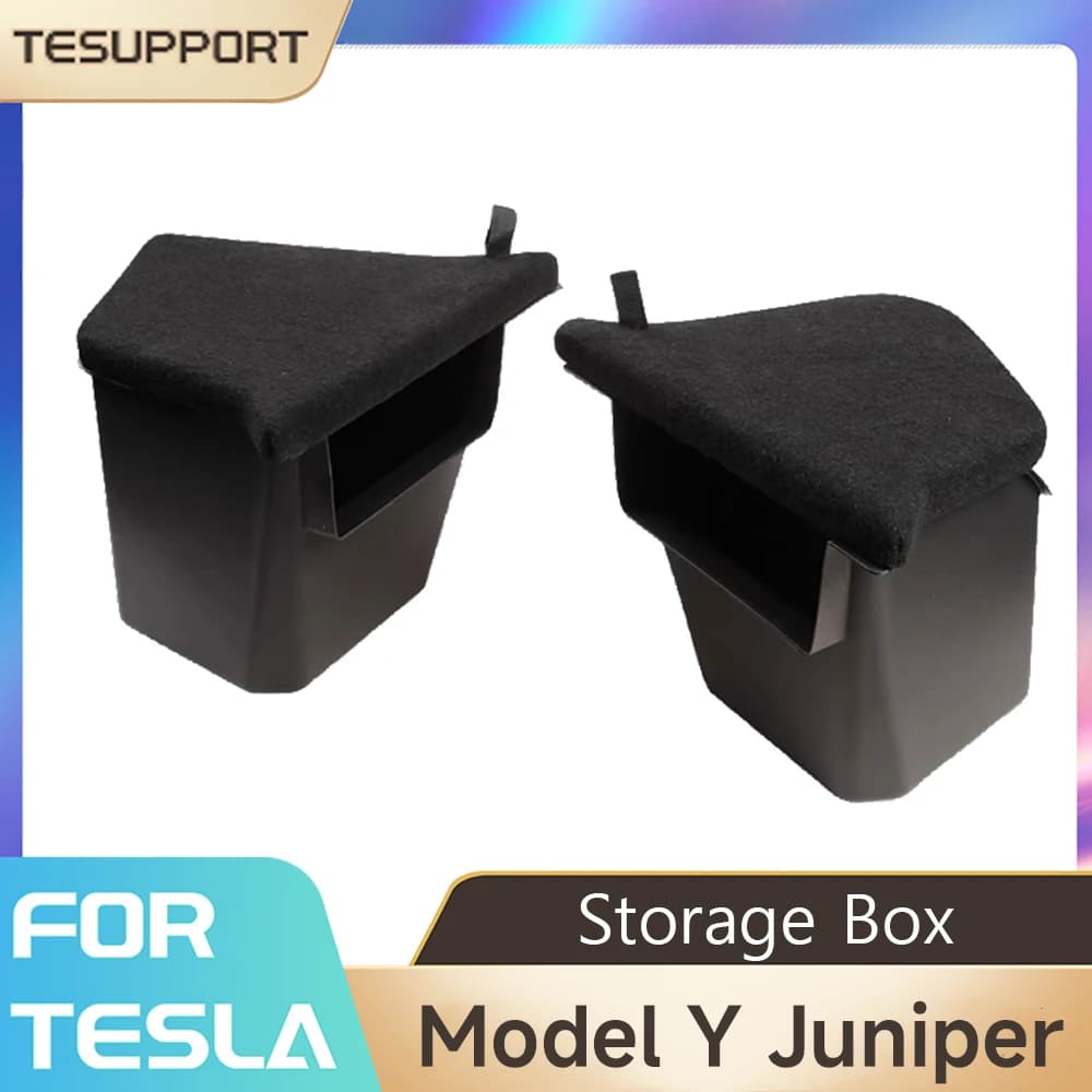 For Tesla Model Y Juniper 2026 Accessories Rear Baule Organizer Side Storage Box Rear Booting for Y Juniper model 2025-2026
