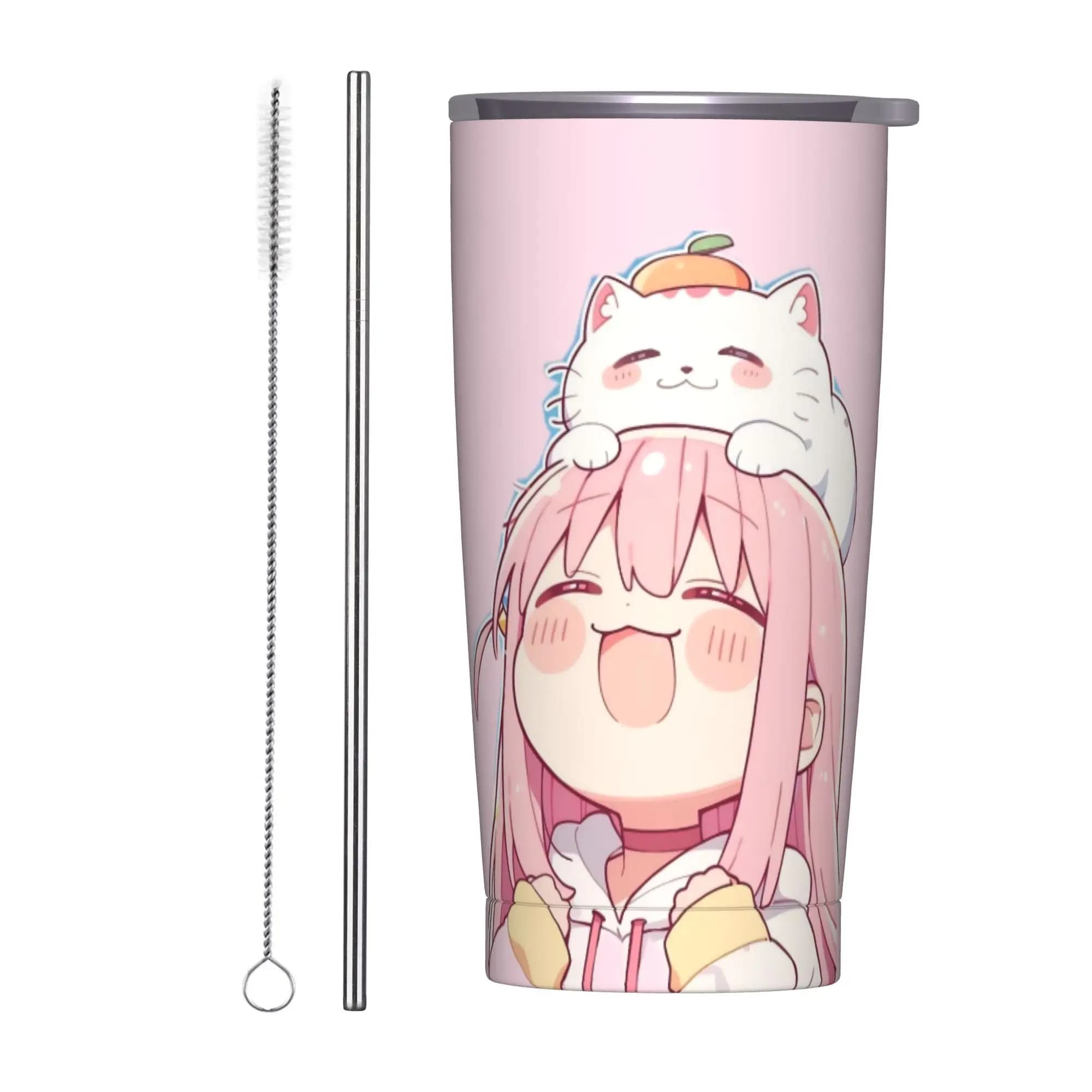 Trickcal C-Chibi Go Games Tumbler Tazza Termica Isolata Sottovuoto in Acciaio Inossidabile a Doppia Parete Borraccia 20oz