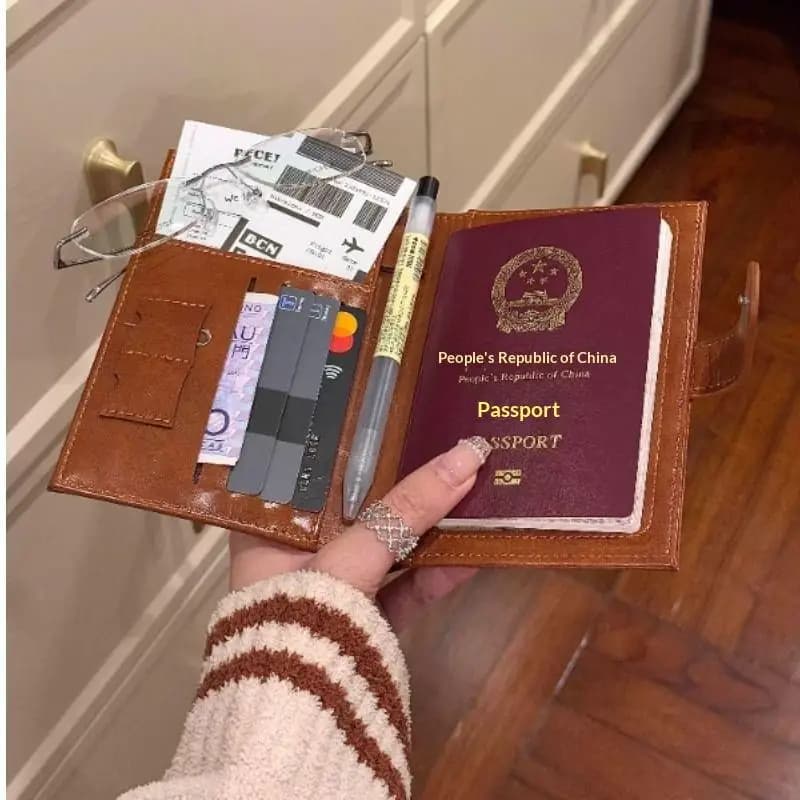 RFID Blocking Credit Card ID Bag Plane Ticket Holder Multifunction WalletsTravel Passport Wallet Women Man Card Holder