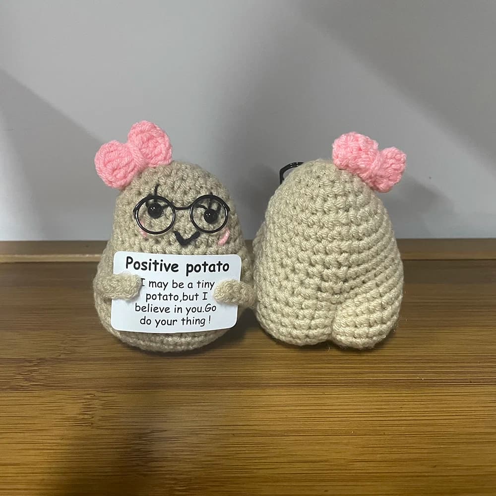 Personalizzato Big Butt Patate Cute Crochet Positive Patate Doll Home Room Decor Natale Compleanno Amici Decorazione festa Regalo