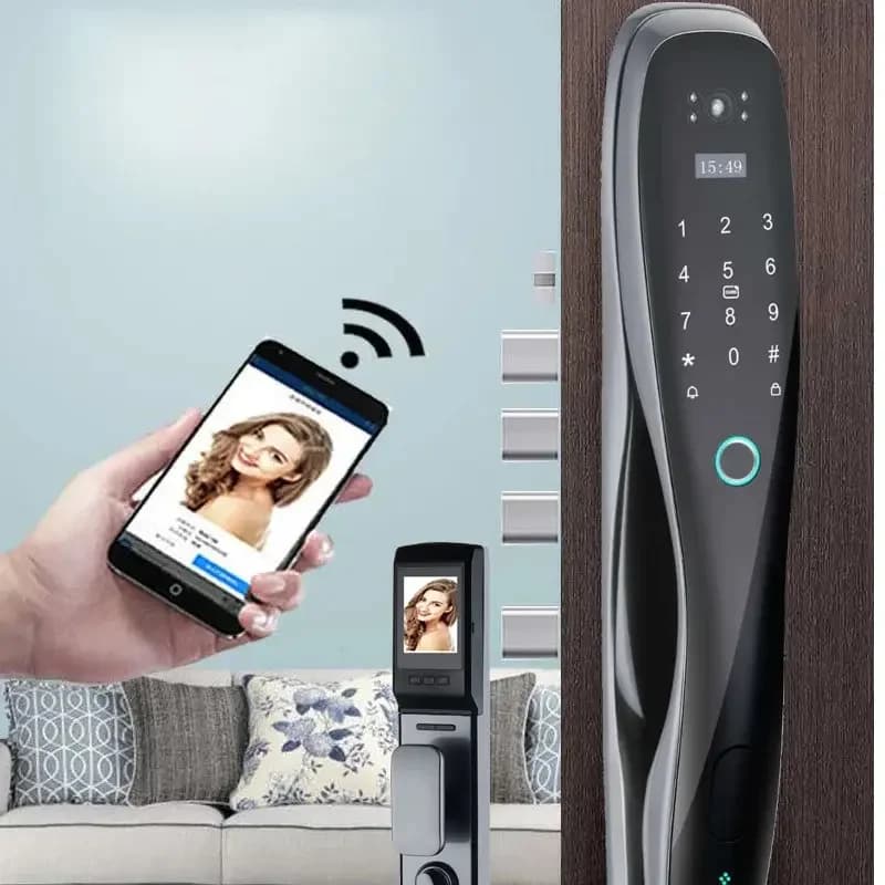 Popolare serratura automatica intelligente APP Wifi serratura telecamera chiave scheda impronta digitale password serratura porta Smart Wifi