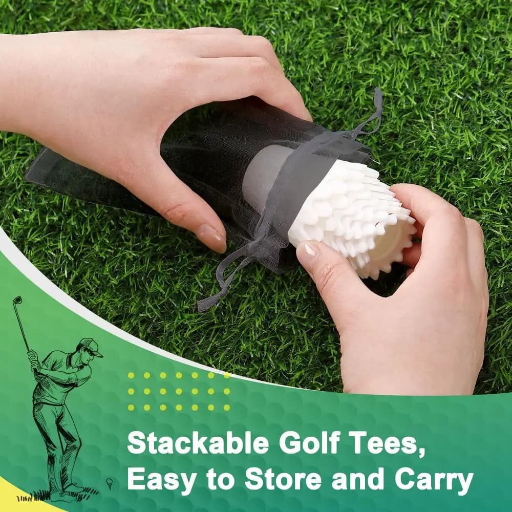 8 Pezzi di Tee da Golf Creativi con Base a Forma di Onda, Supporto Sostitutivo per Palline da Golf, Migliora la Precisione, Tappetino da Golf in Plastica Resistente