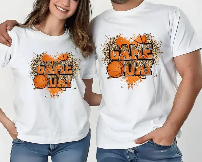 Maglia da basket Game Day, maglietta per amante della palla, maglietta sportiva, regalo da basket per uomini e donne, miglior fan