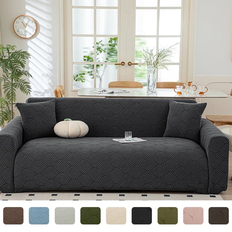 Stretch Thick Plush Jacquard L Shape Sofa Cover Slipcover Couch Protector Living Room Furniture Cover