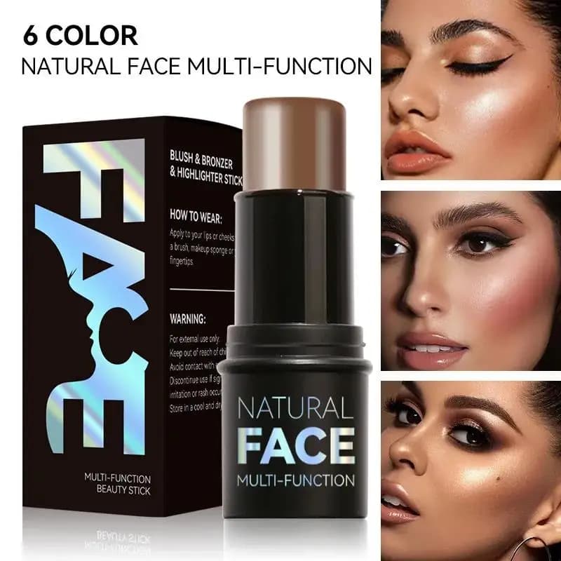 Evidenziatore per scolpire il viso 3D Blush Contour Stick Enhancer per trucco multifunzionale Facile da applicare Schiarimento del tono della pelle