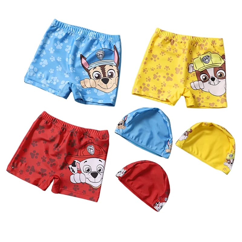 Pantaloni da bagno per bambini Set di berretti Costume da bagno per neonato Pantaloncini Cartoon PAW Patrol Costume da bagno per bambini Regalo