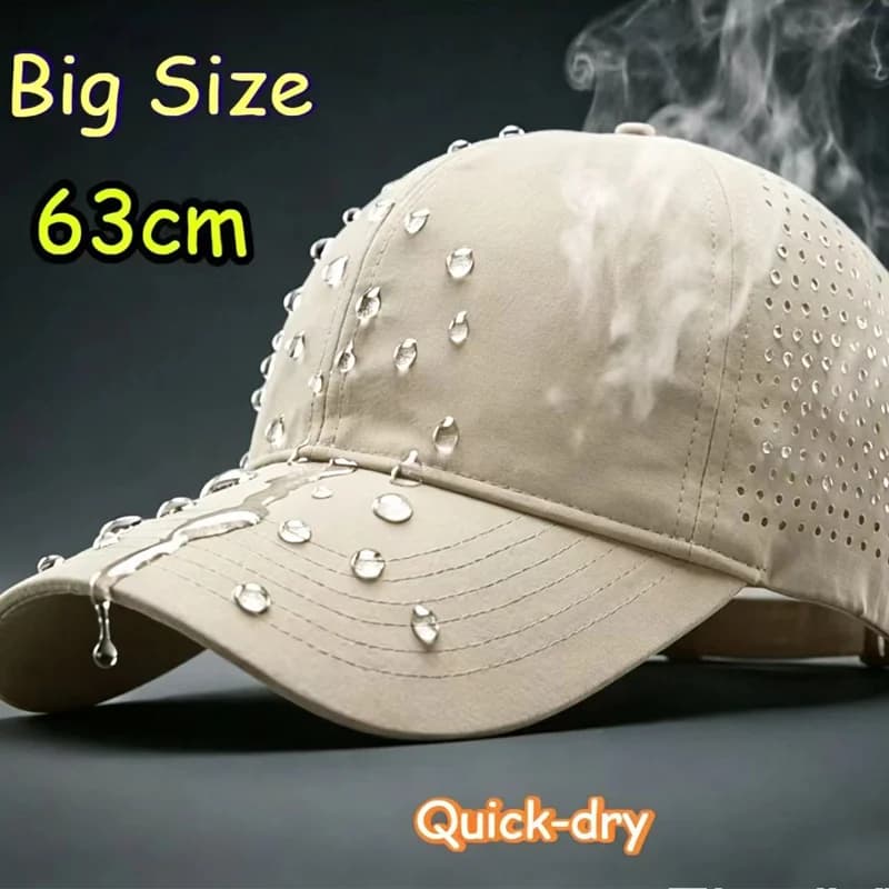 Cappellino da Baseball Estivo Taglia Grande per Uomo, in Cotone, con Rete Traspirante, Asciugatura Rapida, Snapback XL, Unisex per Adulti