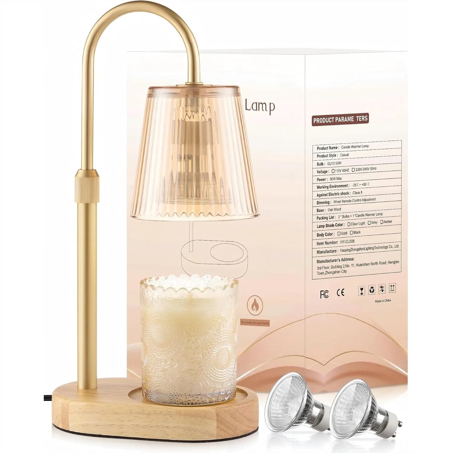 Lampada Scaldacera Regolabile con Timer, Scioglitore di Cera Elettrico Dimmerabile per Barattoli Grandi, Decorazione per Casa e Scrivania, Idea Regalo