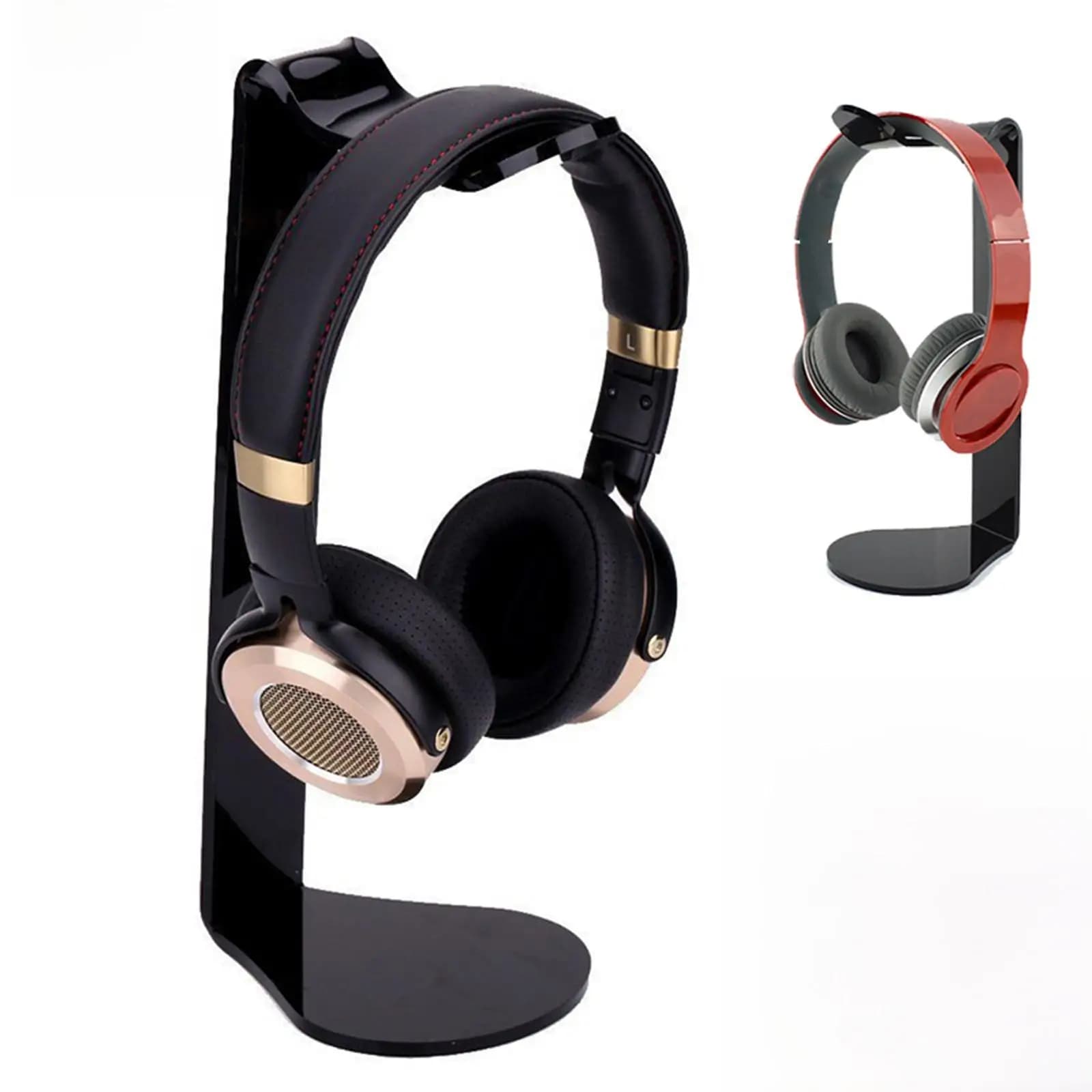 1Pc Earphone Hook Acrylic Headphone Display Robusto headphone support with anti-slip base for desktop support for gaming home