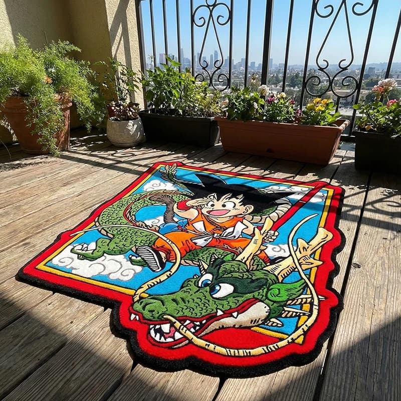 Anime Dragon Ball Z Goku e Shenron Tappeto a forma di peluche Tappetino per camera da letto Soggiorno Camera dei bambini Sala giochi Tappeto decorativo per la casa