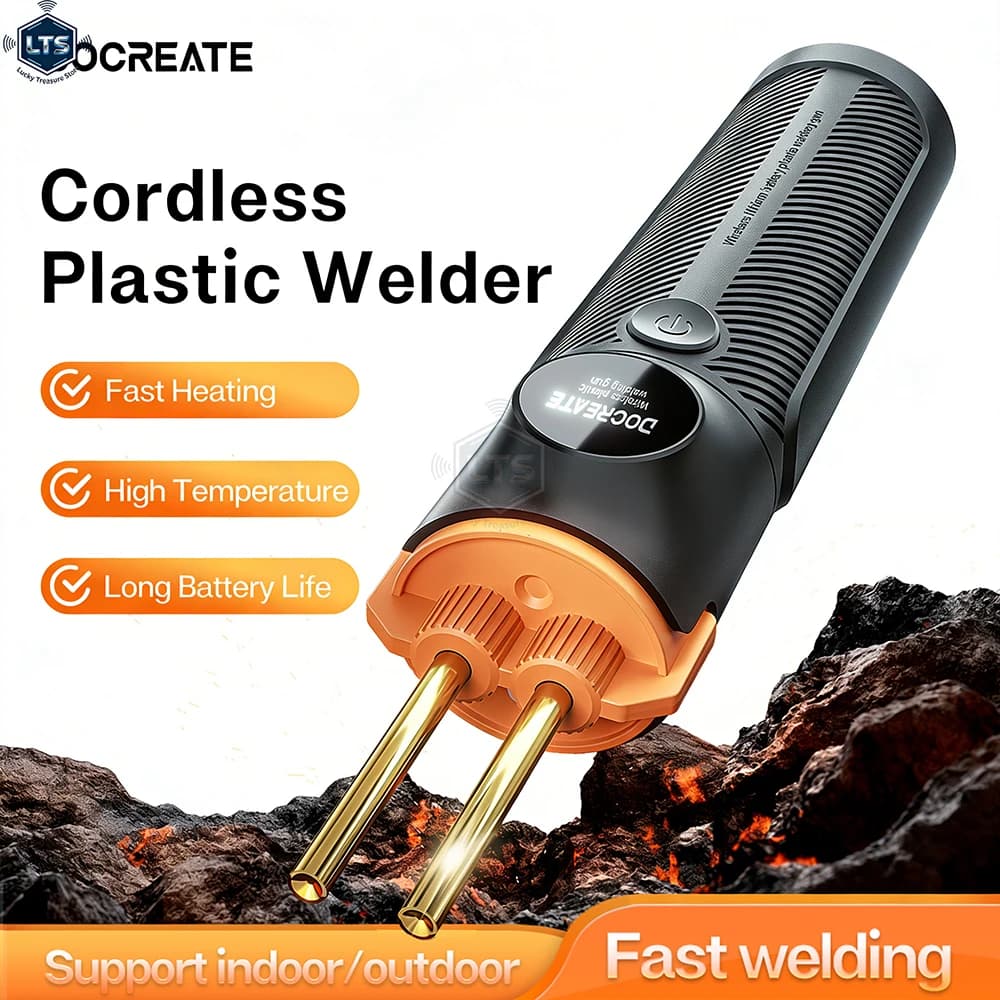 Kit di Riparazione Paraurti con 200 Aghi, Saldatrice per Plastica Senza Fili 5000mAh, Ricaricabile Tipo-C, Nuova Macchina per Saldatura Plastica