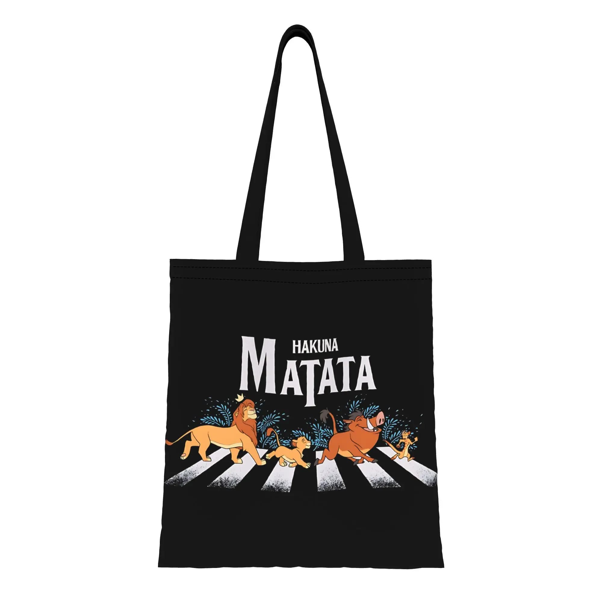 1PC Borsa tote in tela riutilizzabile a doppia faccia con animazione Disney per San Valentino, borsa a tracolla The Lion King