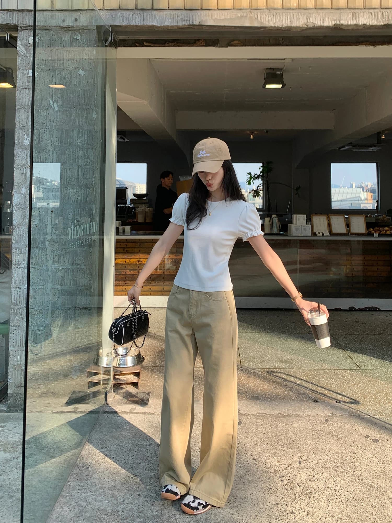 High Waist Straight Leg Jeans Women's Loose Fit Casual Versatile Long Pants Pusumede Ideal Pant Style Cotton Zipper Closure