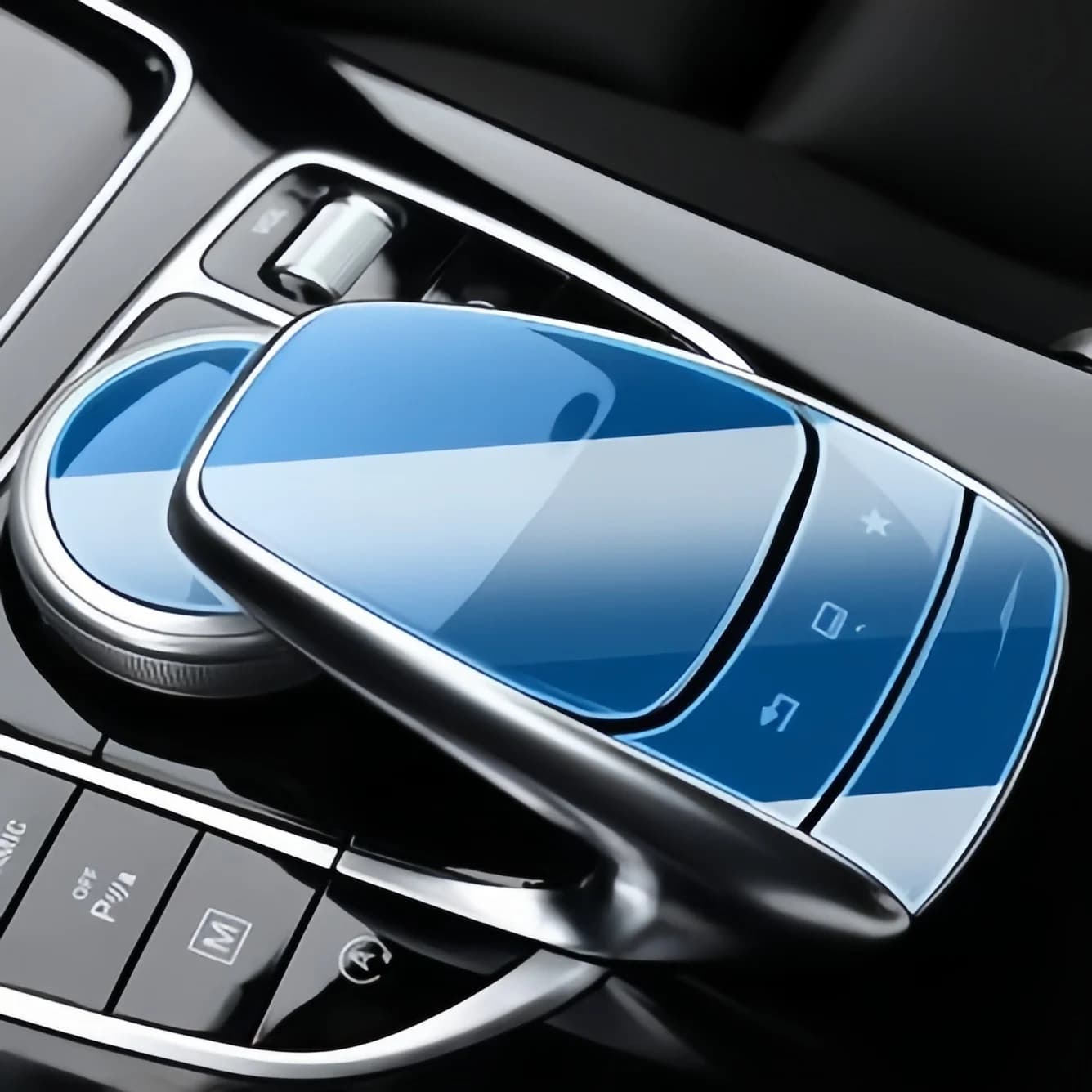 Center Console Handwriting Mouse Protective Film 1 Set For Mercedes Benz W205 W213 GLC C E Class 2015- Car Stickers