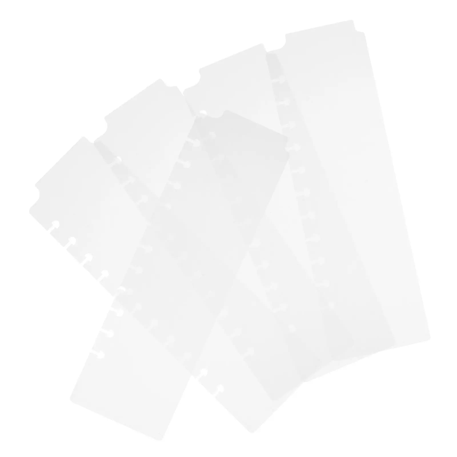 5 divisori in plastica per raccoglitori di quaderni - Separatori per pagine con schede indice - Accessori per raccoglitori a fogli mobili