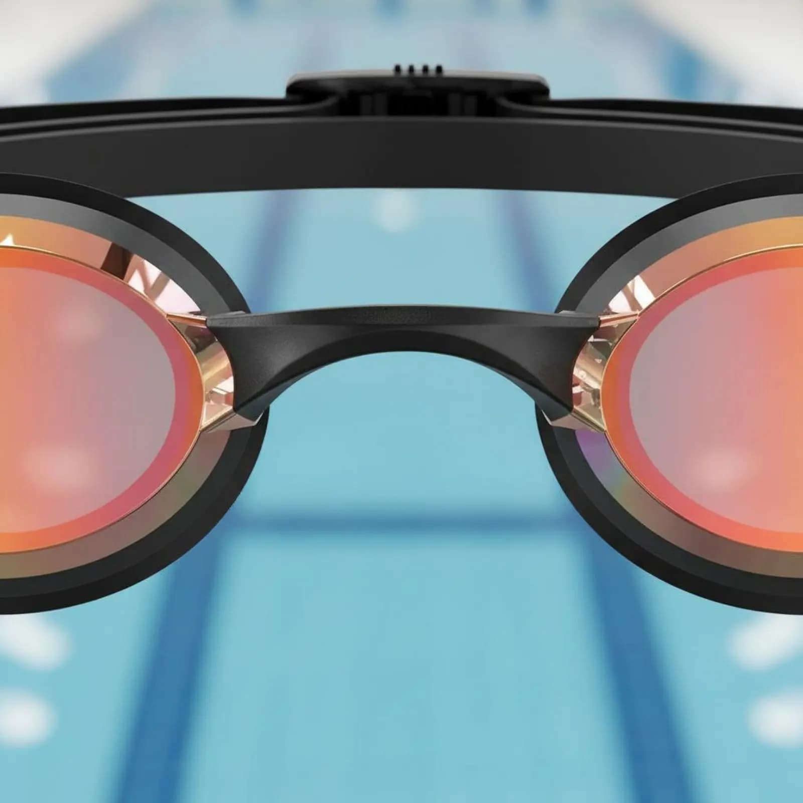 Occhialini da Nuoto da Gara Antiappannamento, Occhiali Acquatici Sportivi con Design Idrodinamico che Riduce il Resistenza per l'Allenamento
