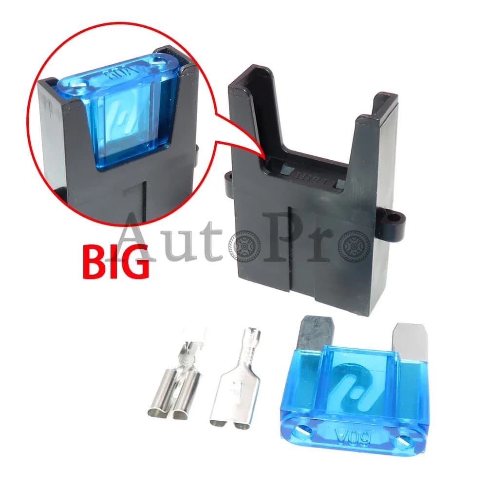 Set di 1 Scatola Portafusibili per Installazione Elettronica Auto, Tipo a Lama, con Terminale e Connettore Auto