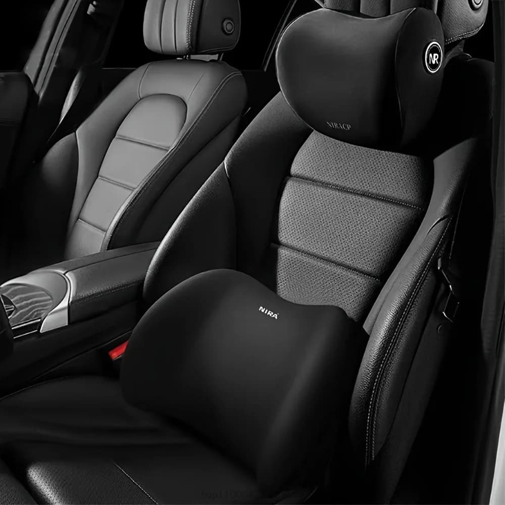 Cuscino per il collo del seggiolino auto supporto lombare regolabile poggiatesta cuscino lombare per la vita seggiolino auto Memory Foam accessori per interni da viaggio per auto