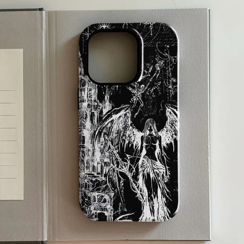 Luxury Gothic Style Cross Pattern Phone Case For iPhone 17 Air 16 13 12 11 Pro Max 15 14 7 8 Plus XR X XS Shockproof Back Cover