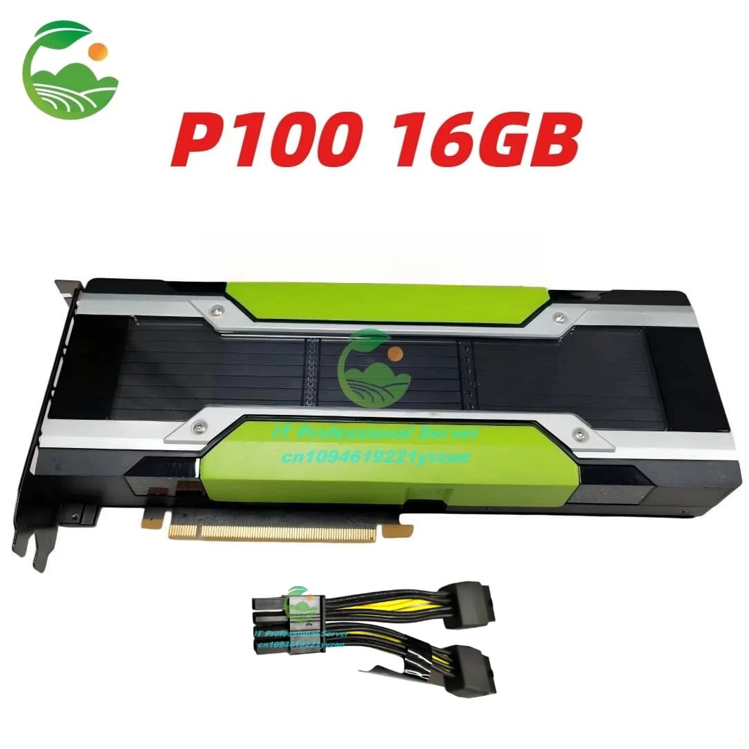 P100 16GB HBM2 PCIe 3.0 X16 GPU Accelerator Graphics Card 8-Pin EPS12V Power Connector, for Server / Workstation & Deep Learning