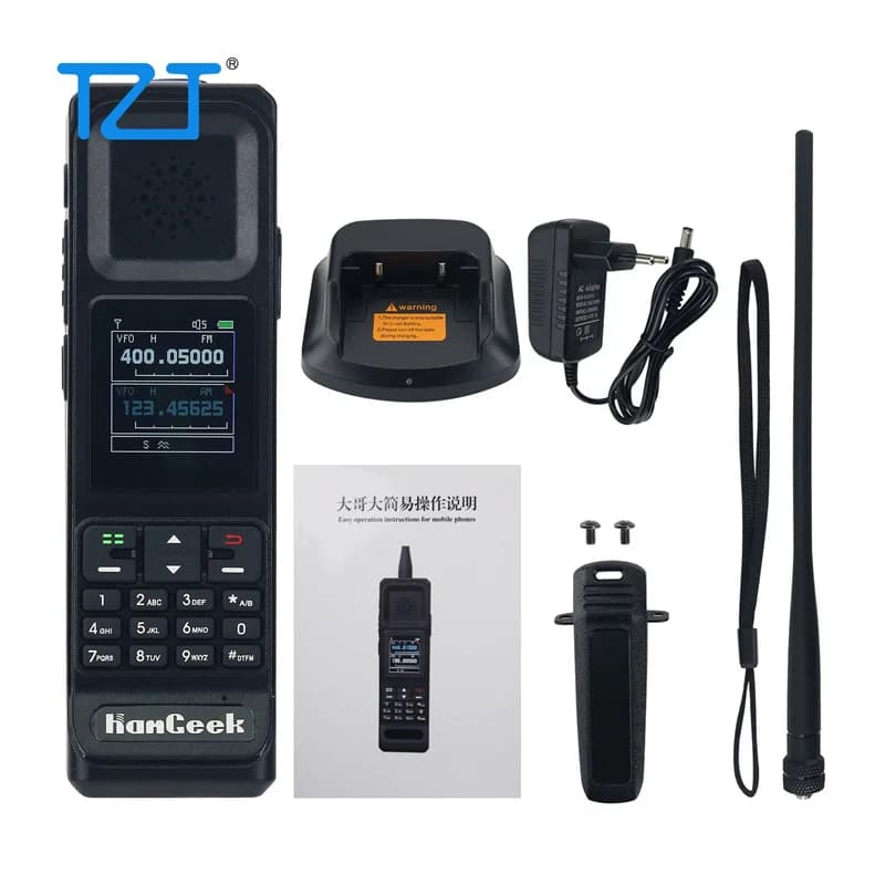 TZT HAMGEEK G-300 10W UHF VHF 199CH Ricetrasmettitore portatile Dual-Band Dual-Display Walkie Talkie con torcia