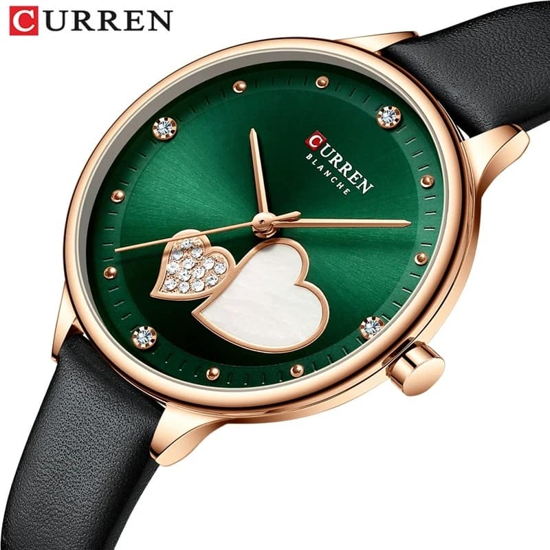 CURREN 9077 Orologio da polso in pelle di moda per donna Orologi da polso da donna al quarzo Orologio casual di lusso Zegarki relojes para damas