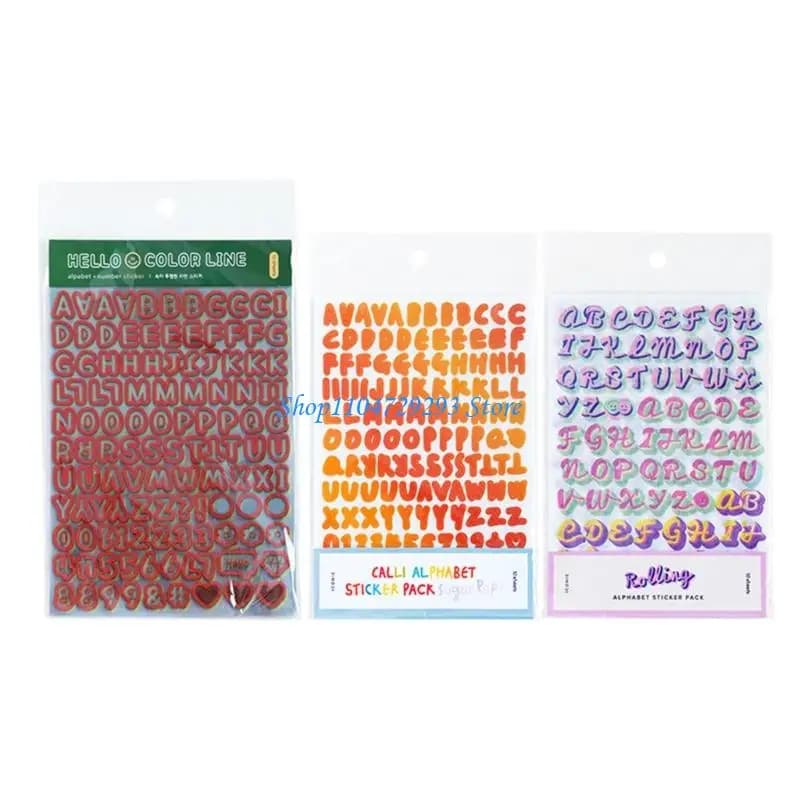 Y2GD Adesivo per diario Adesivo con numero lettera adesiva Etichetta in PVC impermeabile per notebook Planner Copertura per