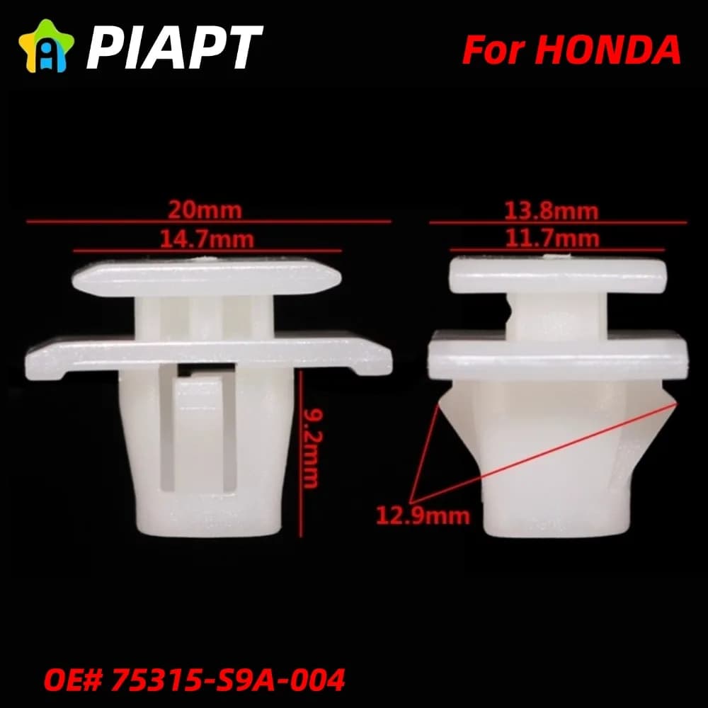20 pezzi OE # 75315-S9A-004 Clip per guarnizione per porta esterna inferiore per Honda CR-V dal 2002 in poi, 75315S9A004
