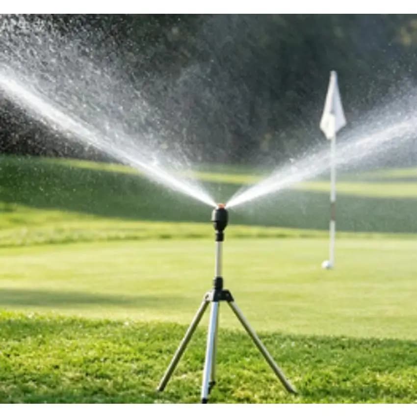 Set Irrigatore da Giardino a Treppiede in Acciaio Inossidabile 360° ° Irrigatore Rotante Telescopico per Giardino con Supporto per Irrigazione