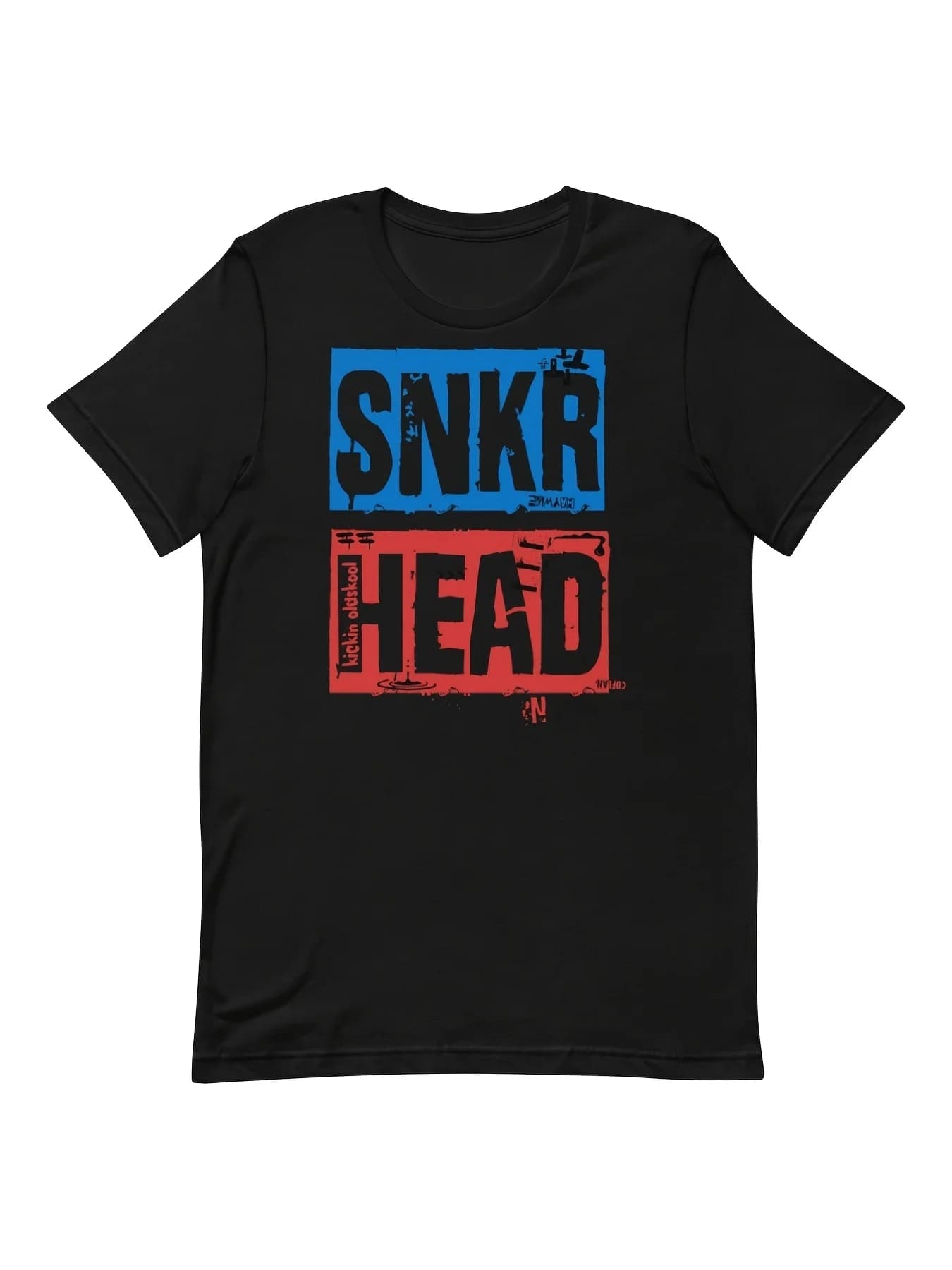Snkr Head Unisex Retro Sneaker Theme Printed T-Shirt - Pure Heavyweight Short-Sleeve Shirt, Soft Crew Neck Casual Street Style Top, Featuring Snkr Head Print, Machine Washable and Suitable for All Seasons
