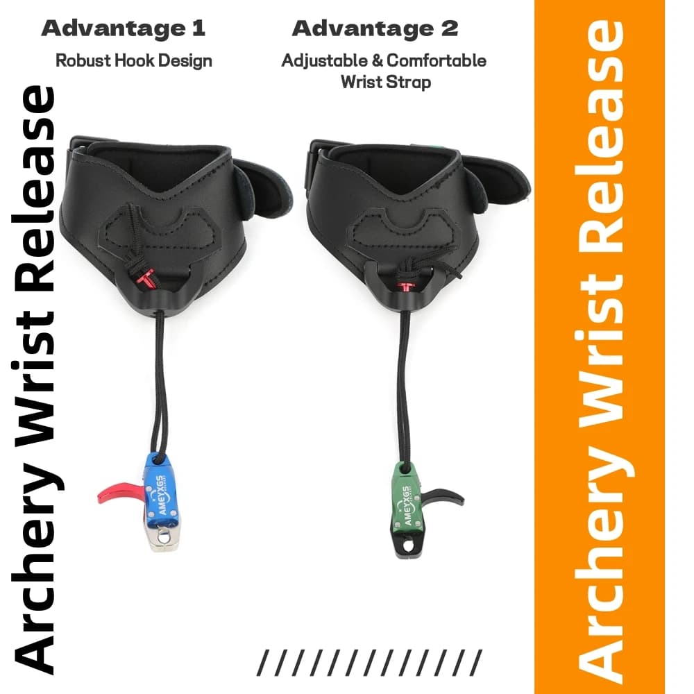 Dispositivi di Rilascio per Tiro con l'Arco e Caccia - Grilletto Regolabile con Cinturino da Polso per Arco Compound, Accessorio Essenziale per il Rilascio