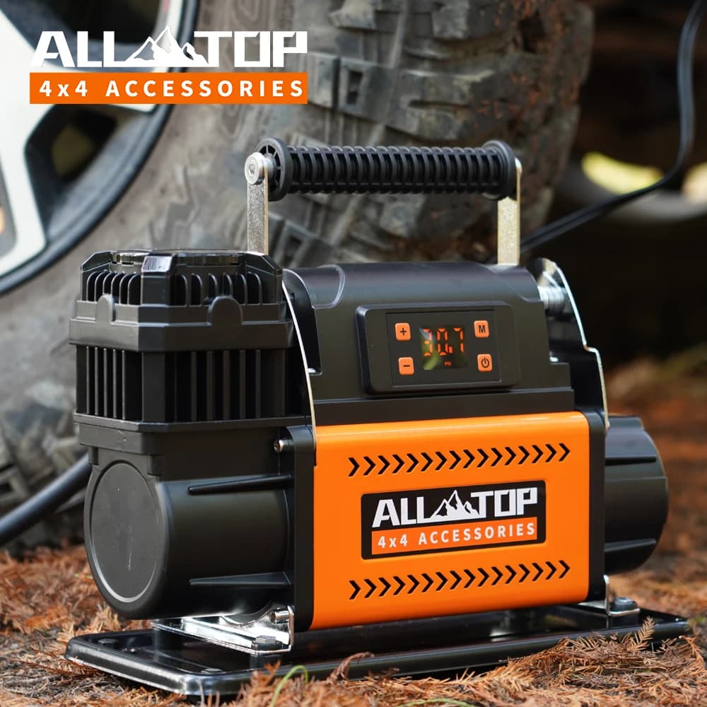 Compressore d'Aria Portatile Ricaricabile 12V con Display Digitale, Gonfiatore per Pneumatici Heavy Duty con Arresto Automatico 150PSI