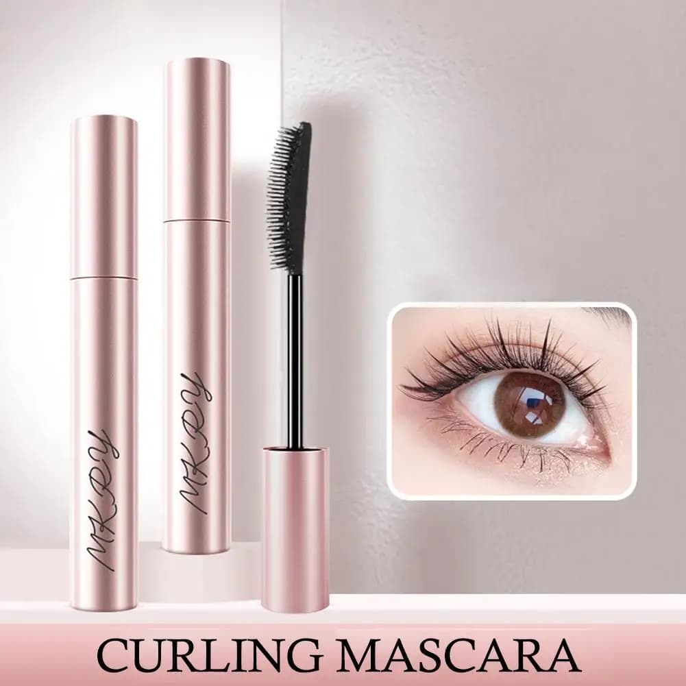 Mascara opaco in fibra di seta Spazzola ultrafine Allunga le ciglia Impermeabile Mascara arricciante marrone nero ad asciugatura rapida Trucco Comestic