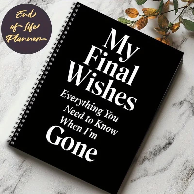 Life Final Wishes Planner - Organizzatore immobiliare funebre Informazioni personali/Finanziale/Ultimo taccuino di messaggi per la preparazione di fine durata