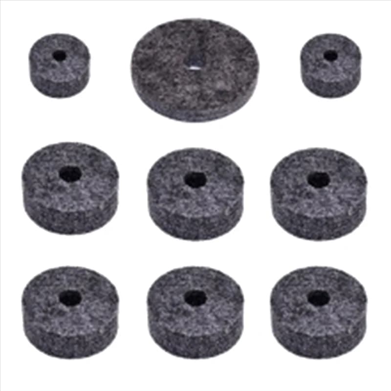 AS98-18PCS Accessori di ricambio per piatti Parti del tamburo con supporto per piatti Feltri Feltri per piatti per batteria Include rondelle per dadi ad alette