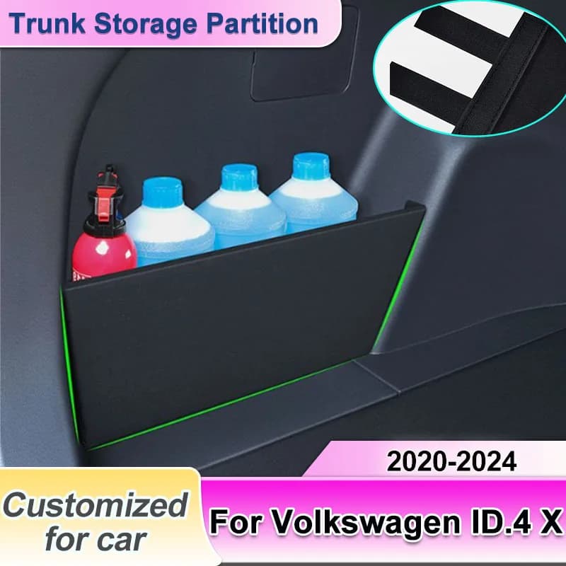 Per VW Volkswagen ID.4 X 2020 ~ 2024 2022 2023 Auto Ispessimento Tronco Scatola di Immagazzinaggio Organizzatore Parti Laterali Parti Accessori Auto