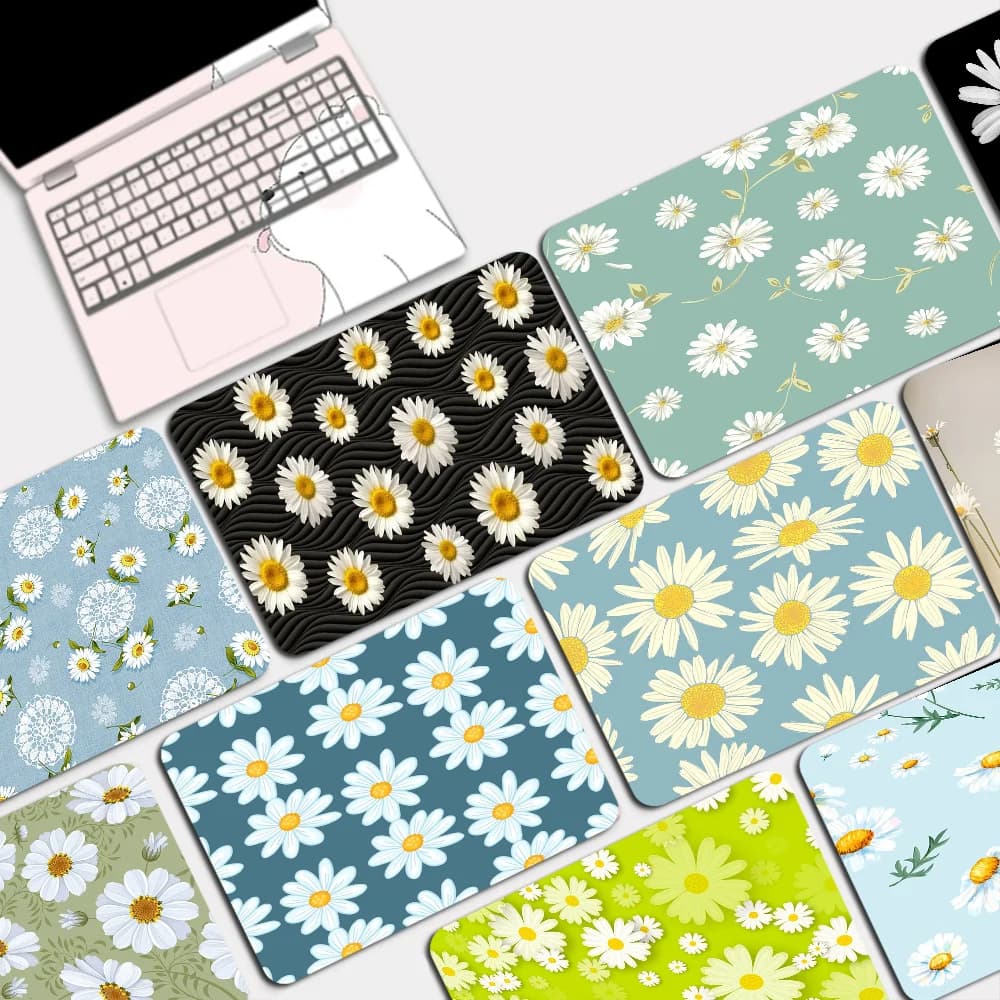 Nuovo design floreale margherita in gomma piccolo tappetino da scrivania accessori da gioco Kawaii studenti blocco note padmouse tappetini da gioco da scrivania