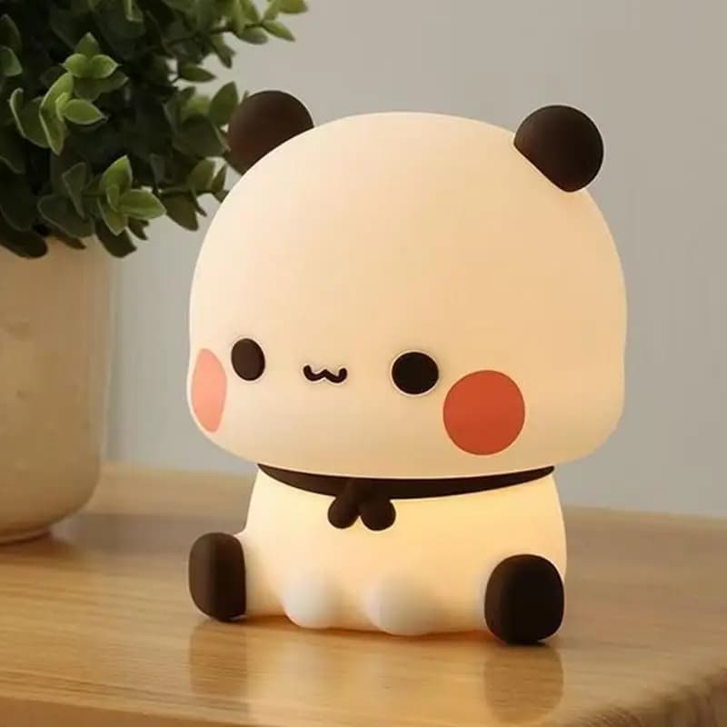 Simpatico orso luce notturna 3 modalità dimmerabile in silicone vivaio luci per dormire novità tocco luce notturna lampada da comodino camera da letto per ragazze per bambini