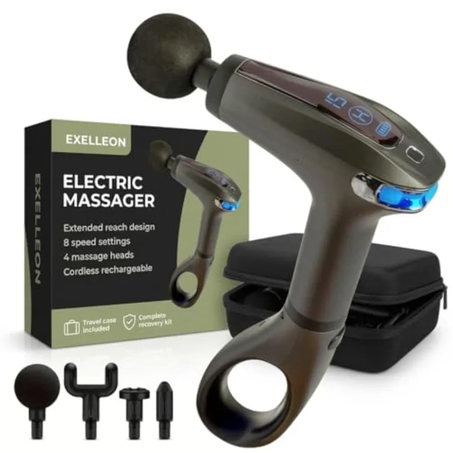Massage Gun Deep Tissue Percussion Massager for Back and Neck Pain Relief Portable Handheld Muscle Massage Guns with Rechargeab