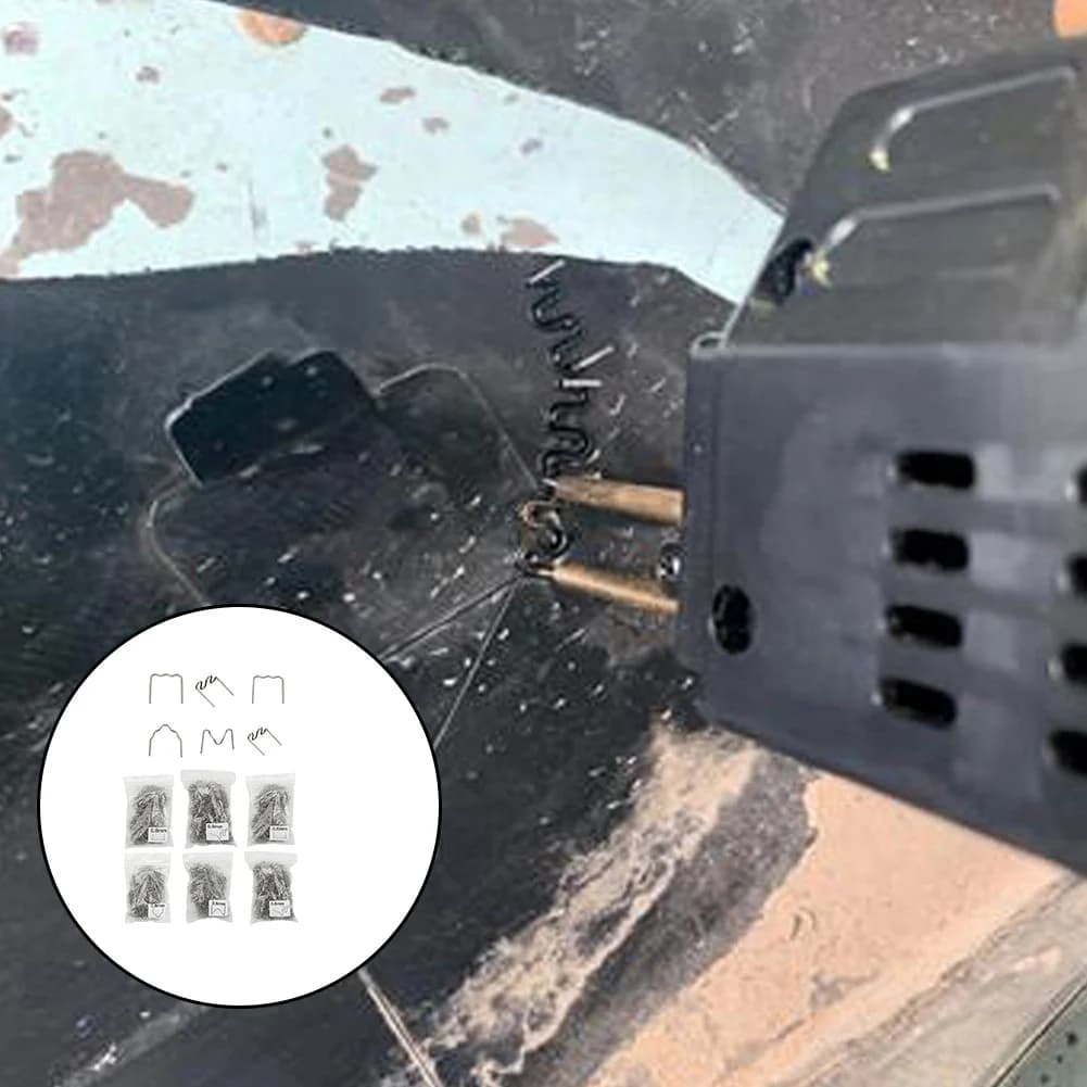 1000 Pezzi Graffette per Saldatrice a Caldo 0.6/0.8mm, Kit di Riparazione per Paraurti Auto, Chiodi per Fusione Plastica per Saldatrice a Caldo