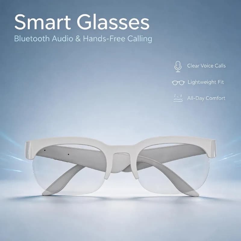Real-Time Translation Open-Ear Bluetooth Smart Sunglasses UV Protection, Lightweight & Comfortable Eyewear for Sports & Travel