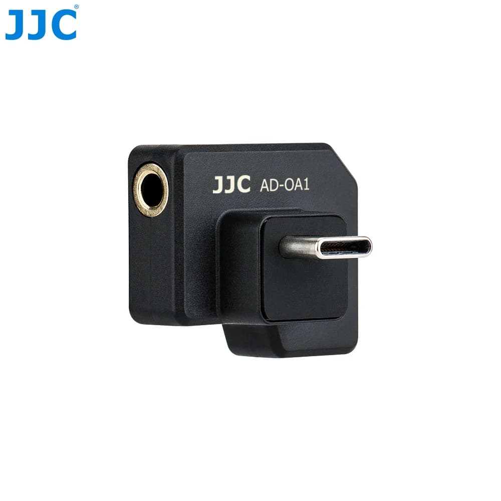 JJC Dual 3.5mm USB-C adattatore per microfono solo per DJI Osmo Action 1 fotocamera che supporta la ricarica della batteria e la trasmissione dei dati