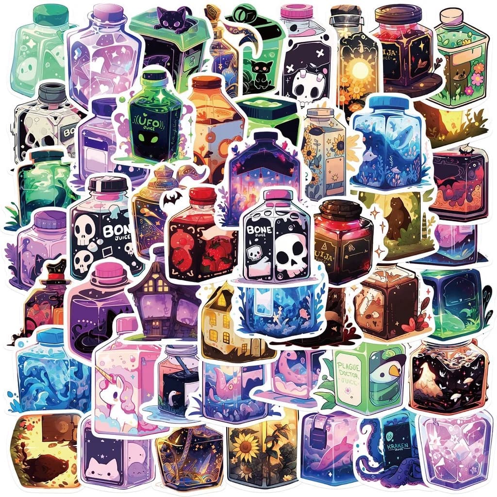 50 adesivi graffiti impermeabili con succo magico per bagagli, custodia per telefono, laptop, notebook, decalcomanie, regalo per bambini, registrazione YourLife