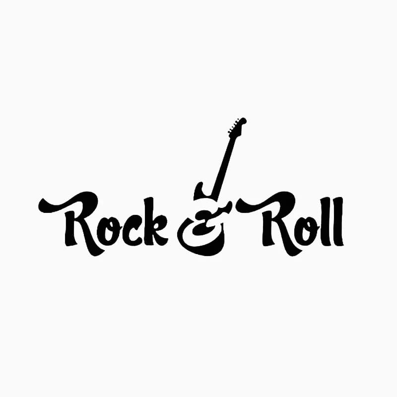 Rock N Roll Guitar Music Waterproof Vinyl Decal Auto Motorcycle Helmet Sticker Auto Exterior Styling Personalized Decor
