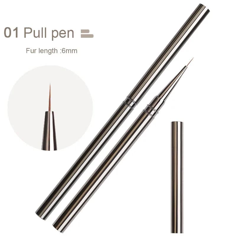 Nuovi Pennelli per Nail Art 6/9/12/15/18mm, Penna per Design Unghie, Strumento Professionale per Manicure ZJS03